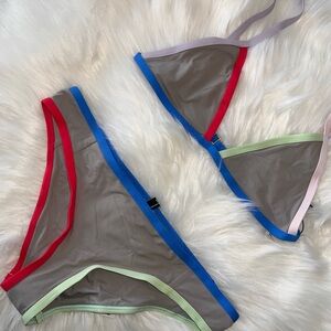 Tavik Multicolor Bikini Set - Gray, Red, Blue, Green